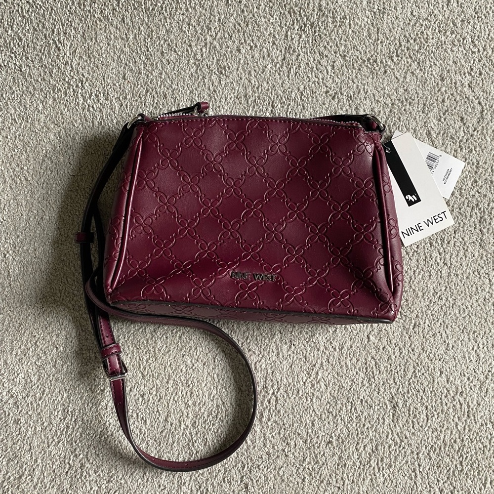 Nine West burgundy cross body bag
